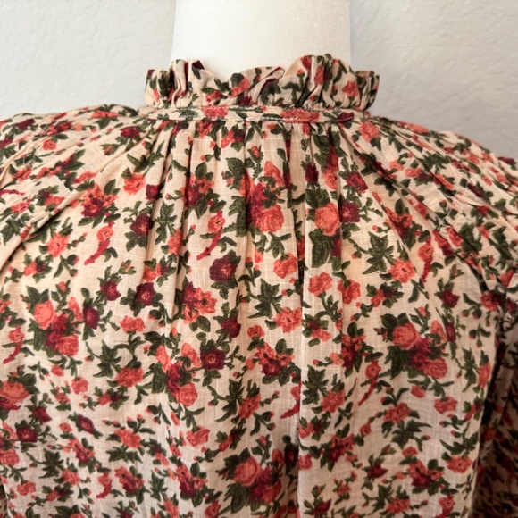 Free People Meant To Be Floral Button Down Vintage Combo Women's Size L - Picture 6 of 10